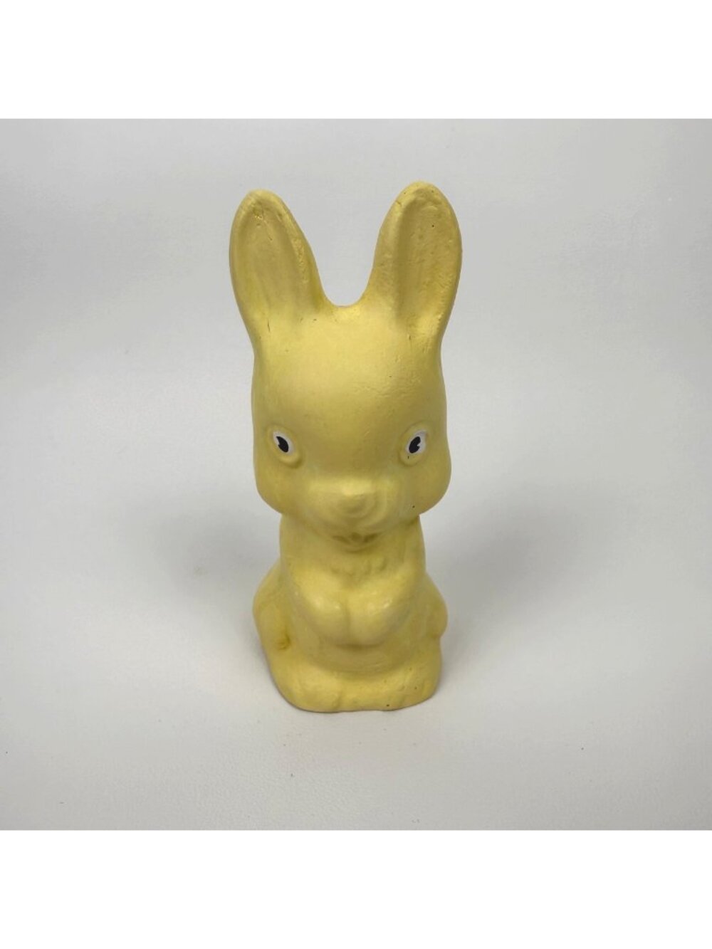 Vaillancourt Folk-Art Whimsical Candy-Shaped Yellow Chalkware Bunny Rabbit 2005